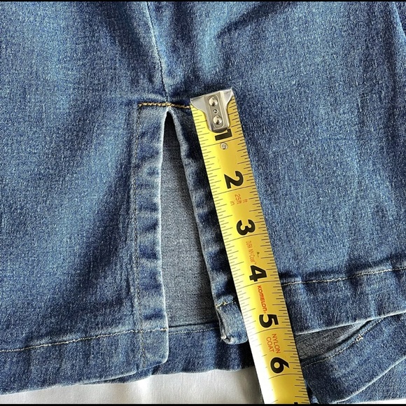 Objects Gold Button Up Long Denim Dress Medium - Picture 7 of 9